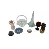 Wedgewood small saucer, Ruby red pedestal Avon