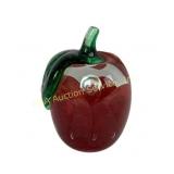 Apple paperweight with stamp on bottom