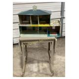 Tin Dollhouse on Metal Stand ï¿½ Charming vintage