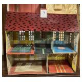 Tin Dollhouse ï¿½ Colorful vintage tin dollhouse