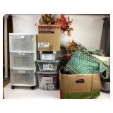 Crafting items ribbons, lace trim, wooden cloth