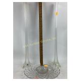 Call clear glass cut vases Fostoria tray. Candy