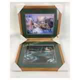 [2] Framed 16x20 Holiday Landscape pictures,
