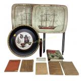 MCM tv trays, aluminum wall decor, Betty Crocker