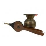 Union Pacific RR Railroad Brass Spittoon 10" Tall