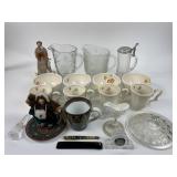 Household items:  dishes, mugs, pitchers,