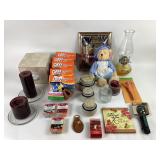 Photo frames.  Oil lamp.  Off mosquito coils (5