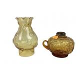 Moon and stars oil lamp with chimney missing