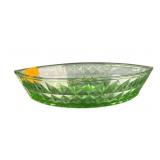 Jeannette Glass Co. Windsor Green Boat Bowl 12"