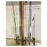 PF Lueger Akron reel, cork rods, rough, fishing