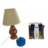 Martinsville peacock blue dish with lid, Mauve