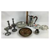 Stieff Pewter Pitcher with wooden handle, pewter