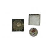 Watch Face 16s, Elgin, 1921, fancy red and