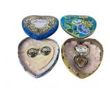 Brighton Heart Keychain Silver & Gold in