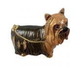 Ruccini Yorkshire Terrier Jeweled Trinket Box