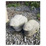 Concrete bunny garden ornaments -