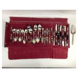 Silver plate, flatware, pieces, brand R&B