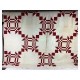 Quilt hand stitched dirty, staining