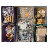 Curio barn shelves, fall crafting items, wall