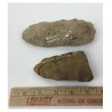 (2) Native American stone tools, one from Spring