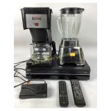 Bunn automatic coffee maker, Toshiba VHS and DVD