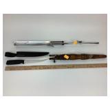 Fiskar filet knife in sheath, music stand, wooden