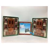 Miniature dollhouse furniture sets, wooden 8 inch