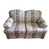 Floral patterned love seat