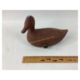 Metal duck sprinkler.