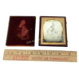 Victorian Ambrotype photograph, hand colored.