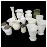 Westmoreland milk glass item and other milk glass