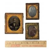 (3) tintype photographs - rough condition