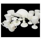 Fenton milk glass hobnail design