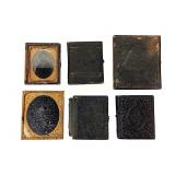 Tintype photograph rough condition, tintype case