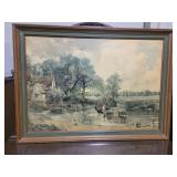 Framed "The Haywain" print by John Constable,