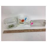 Pyrex refrigerator container. California fig