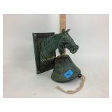 Cast iron horse wall bell