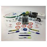 Railroad CSX golf balls, pens, rubber and, first