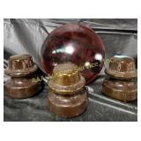 Railroad stop lens, call insulators.