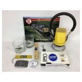 Railroad battery lantern, southern whiskey,