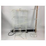 Display racks, black light