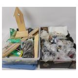 Doll house accessories, wood trim, landscaping