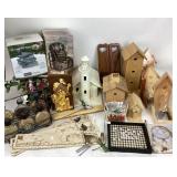 Bird houses, lighthouse ornament, decorative