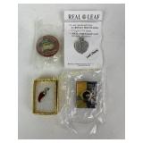 925 silver enamel hot pepper pendant real leaf