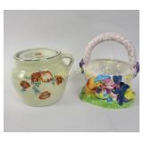 Disney Winnie the Pooh porcelain basket, hallï¿½s