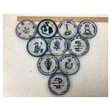 MA Hadley pottery Saucers