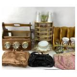 Cookbook holder, curio shelf, magazine rack. Worn