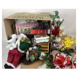 Crafting items. Christmas wreath and Santa, kids