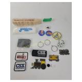 Railroad memorabilia. Conrail head band, train