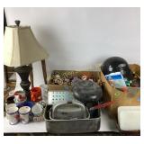 GMax helmet, aluminum cooking pan with baskets,